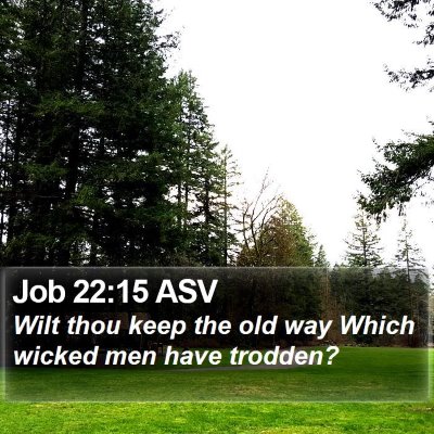 Job 22:15 ASV Bible Verse Image