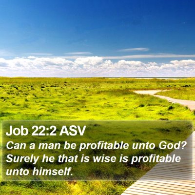 Job 22:2 ASV Bible Verse Image