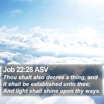 Job 22:28 ASV Bible Verse Image