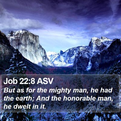Job 22:8 ASV Bible Verse Image
