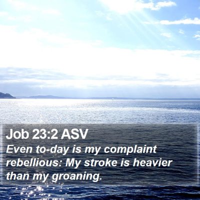Job 23:2 ASV Bible Verse Image