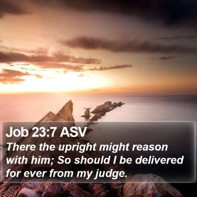 Job 23:7 ASV Bible Verse Image