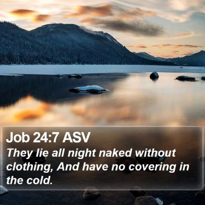 Job 24:7 ASV Bible Verse Image