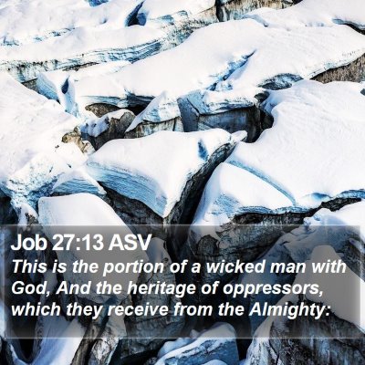 Job 27:13 ASV Bible Verse Image