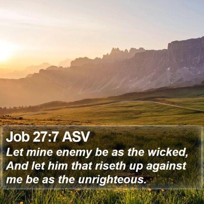 Job 27:7 ASV Bible Verse Image