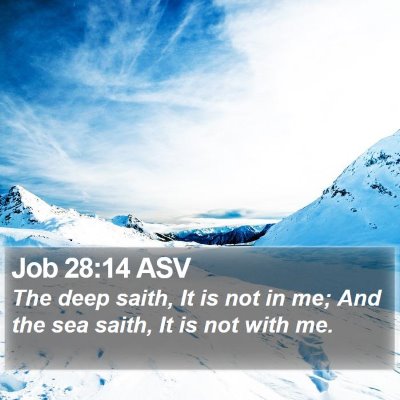 Job 28:14 ASV Bible Verse Image