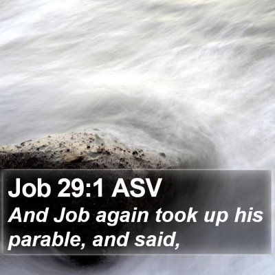 Job 29:1 ASV Bible Verse Image