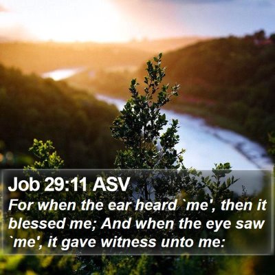 Job 29:11 ASV Bible Verse Image