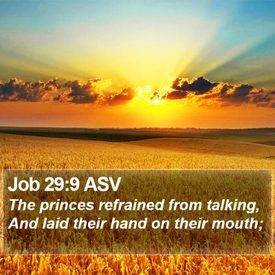 Job 29:9 ASV Bible Verse Image