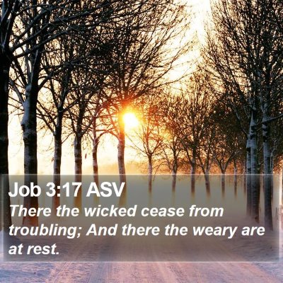Job 3:17 ASV Bible Verse Image