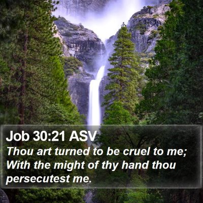 Job 30:21 ASV Bible Verse Image