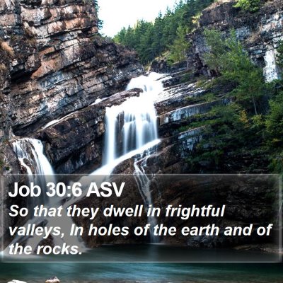 Job 30:6 ASV Bible Verse Image