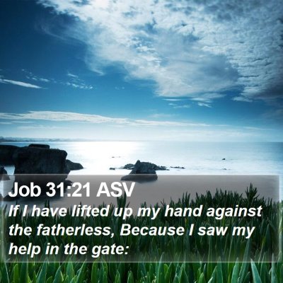 Job 31:21 ASV Bible Verse Image