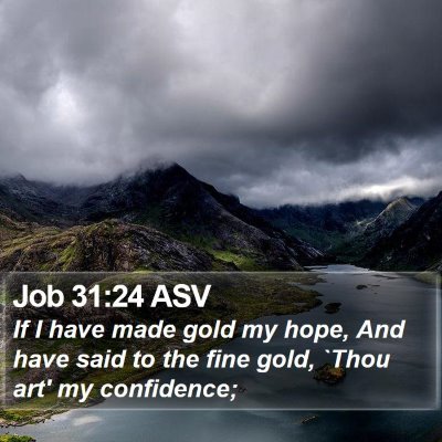 Job 31:24 ASV Bible Verse Image