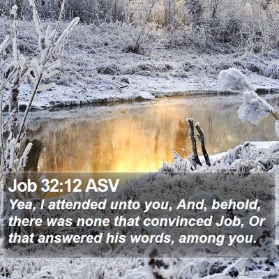 Job 32:12 ASV Bible Verse Image