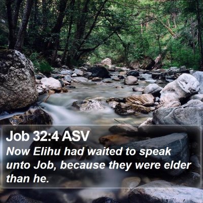 Job 32:4 ASV Bible Verse Image