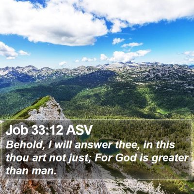Job 33:12 ASV Bible Verse Image