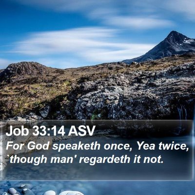 Job 33:14 ASV Bible Verse Image