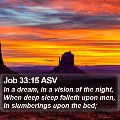 Job 33:15 ASV Bible Verse Image