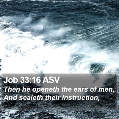 Job 33:16 ASV Bible Verse Image