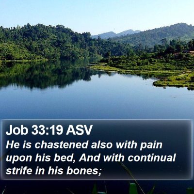 Job 33:19 ASV Bible Verse Image