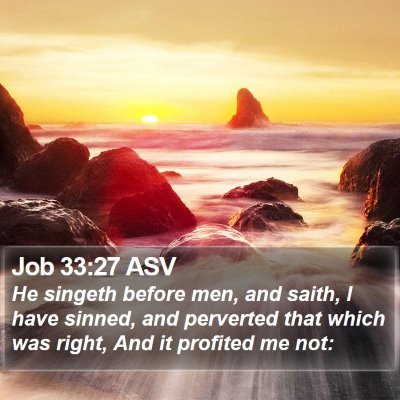Job 33:27 ASV Bible Verse Image