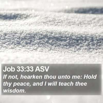 Job 33:33 ASV Bible Verse Image
