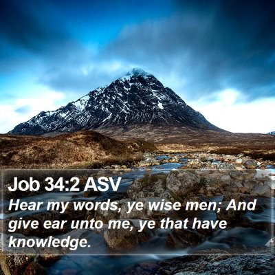 Job 34:2 ASV Bible Verse Image
