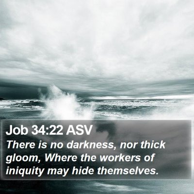 Job 34:22 ASV Bible Verse Image