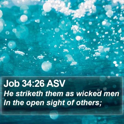 Job 34:26 ASV Bible Verse Image