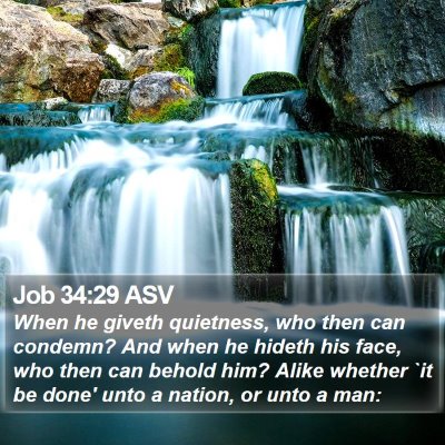 Job 34:29 ASV Bible Verse Image