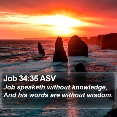 Job 34:35 ASV Bible Verse Image