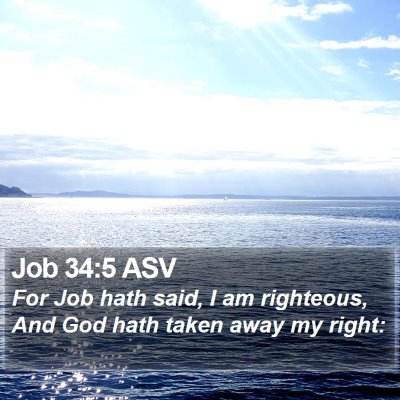 Job 34:5 ASV Bible Verse Image