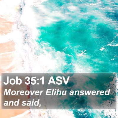 Job 35:1 ASV Bible Verse Image
