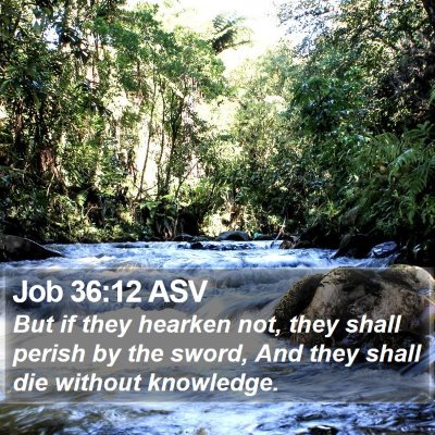 Job 36:12 ASV Bible Verse Image