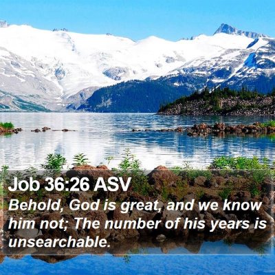 Job 36:26 ASV Bible Verse Image