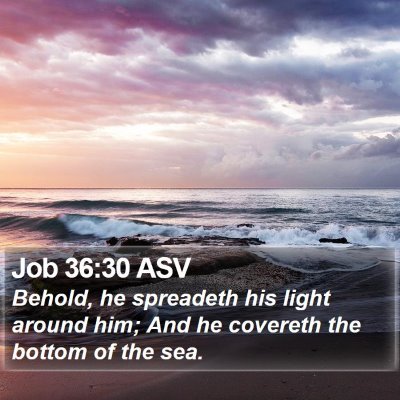 Job 36:30 ASV Bible Verse Image