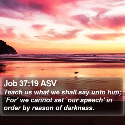 Job 37:19 ASV Bible Verse Image