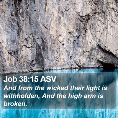 Job 38:15 ASV Bible Verse Image