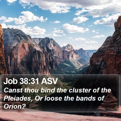 Job 38:31 ASV Bible Verse Image