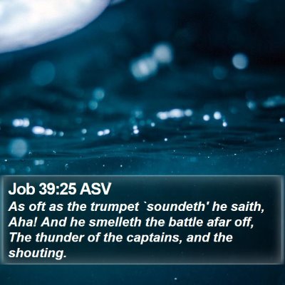 Job 39:25 ASV Bible Verse Image