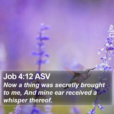 Job 4:12 ASV Bible Verse Image
