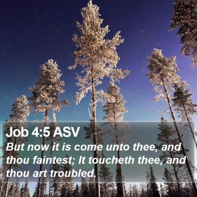 Job 4:5 ASV Bible Verse Image