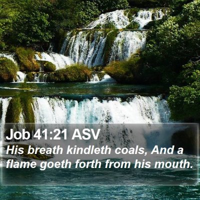 Job 41:21 ASV Bible Verse Image