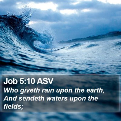 Job 5:10 ASV Bible Verse Image