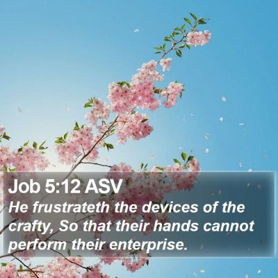 Job 5:12 ASV Bible Verse Image