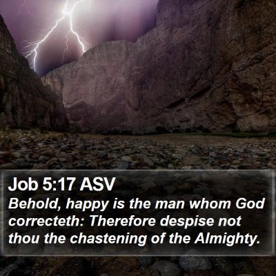 Job 5:17 ASV Bible Verse Image