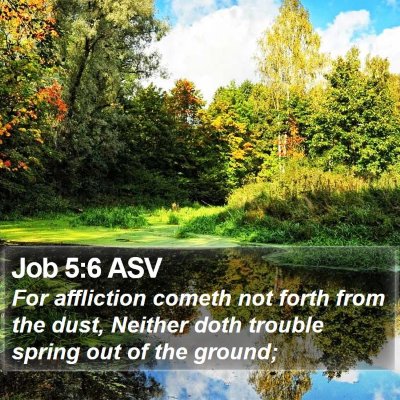 Job 5:6 ASV Bible Verse Image