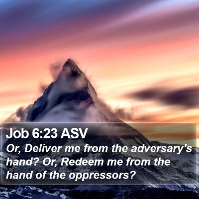 Job 6:23 ASV Bible Verse Image