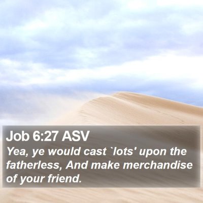 Job 6:27 ASV Bible Verse Image